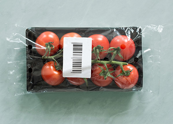 Barcode label food labeling at HERMA