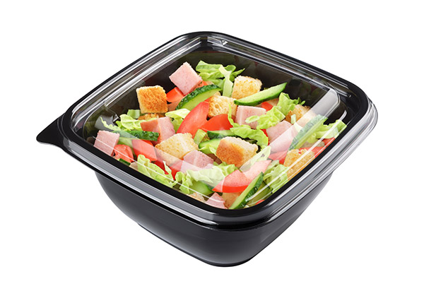  Food labeling lettuce in plastic boxes