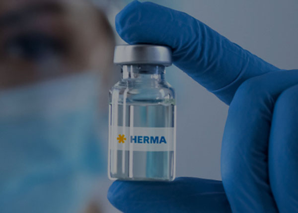 Vial with label